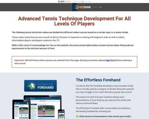 Online Courses And Tennis Instruction Videos | Feel Tennis