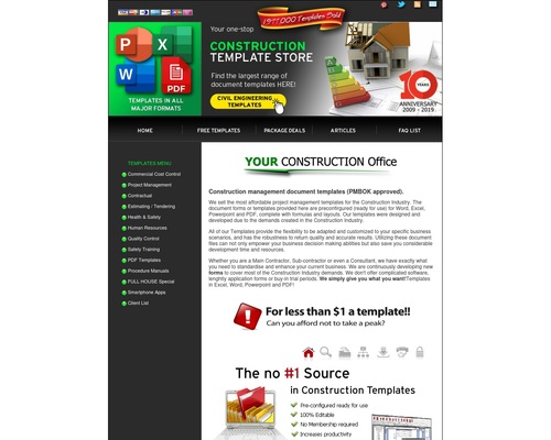 Construction Document Templates Store